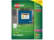 Avery 61532 Permanent Id Labels W Trueblock Technology Laser 3 1 2 X 5 200 Pack