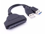Topwin Super High Speed USB 3.0 Male to SATA 22 Pin Female Adapter Cable With USB 2.0 Power Cable