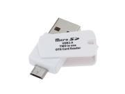 Topwin 2 in 1 Micro SD TF OTG Card Reader Micro USB 2.0 Card Reader for PC and Phone