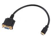 Topwin 15 Pins 20cm Mini HDMI Male to VGA Female Connector Adapter Converter Cable