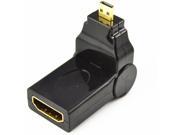 Topwin HDMI Extend Adapter Converter Micro HDMI Male to HDMI Female 180 Degree Rotating for HDTV