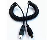 Topwin Spiral Coiled Micro USB B 5Pin M to Mini USB B 5Pin Male adapter Cable