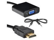 Topwin HDMI to VGA with Audio Cable 1080p Converter 2 Micro Mini HDMI Connector Adapter For HD HDTV PC Laptop