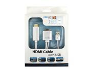 6FT 30 pin male Dock to HDMI TV Cable with USB Charger Digital AV Adapter with USB For iPhone 4S 4 iPad 2 3 iPod 4th IOS8 IOS9