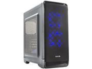 VIVO SMART Micro ATX Tower Computer Gaming PC Case Black 5 Fan Mounts USB 3.0