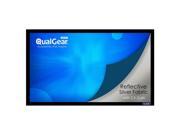 QualGear 16 9 Fixed Frame Projector Screen 110 Inch 3D High Reflective Silver 2.5 Gain QG PS FF6 169 110 S