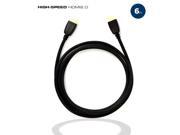 QualGear High Speed HDMI 2.0 Cable with Ethernet 6 Feet 100% OFC Copper 24K Gold Plated Contacts Triple Shielded. Supports 4K Ultra HD 3D 18 Gbps Audio