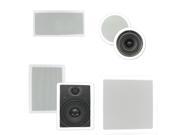 Theater Solutions TST65 In Wall and In Ceiling 6.5 Speakers 1150W Home Theater 5.1 Speaker System