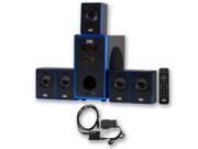 Acoustic Audio AA5102 800W 5.1 Channel Home Theater Surround Speaker System with Optical Input AA5102D