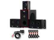Acoustic Audio AA5103 Home Theater 5.1 Speaker System with Bluetooth and 5 Extension Cables