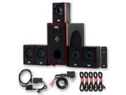Acoustic Audio AA5103 800W 5.1 Speaker System with Bluetooth Optical Input and 5 Extension Cables AA5103BD 5