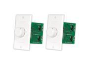 Acoustic Audio AAVCDW Home White Dial Speaker Volume Controls Wall Mount 2 Piece Set AAVCDW 2S