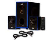 Acoustic Audio AA2102 Home 2.1 Speaker System with USB Reader and 2 Extension Cables for Multimedia