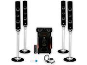 Acoustic Audio AAT1000 Tower 5.1 Home Speaker System with USB Bluetooth and Optical Input