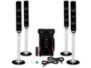 Acoustic Audio AAT1000 Tower 5.1 Speaker System with USB Bluetooth and 2 Extension Cables