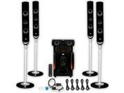 Acoustic Audio AAT1000 Tower 5.1 Speaker System with USB Bluetooth Optical Input and 5 Extension Cables