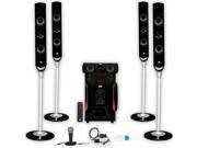 Acoustic Audio AAT1000 Tower 5.1 Speaker System with USB Bluetooth Optical Input and Mic