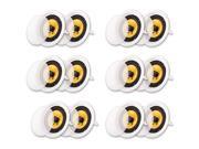 Acoustic Audio HD 8 In Ceiling 8 Speakers Home Theater Surround Sound 6 Pair Pack