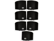 Acoustic Audio AA321B Mountable Indoor Black Speakers 1400 Watts 7 Piece Set AA321B 7S