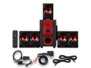 Theater Solutions TS521 Home 5.1 Speaker System with Bluetooth Optical Input and 2 Ext. Cables