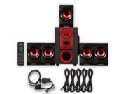 Theater Solutions TS521 Home Theater 5.1 Speaker System with Optical Input and 5 Extension Cables