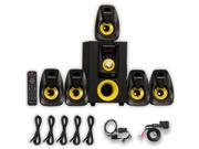 Theater Solutions TS522 Home 5.1 Speaker System with Bluetooth Optical Input and 5 Ext. Cables