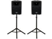 Podium Pro PP1207A Bluetooth 12 Active Speakers and Stands MP3 1200W PP1207ASET1