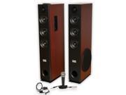 Acoustic Audio TSi550 Bluetooth Powered Floorstanding Tower Multimedia Speakers with Optical Input and Mic TSi550DM1