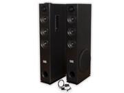 Acoustic Audio TSi350 Bluetooth Powered Floorstanding Tower Multimedia Speakers with Optical Input TSi350D