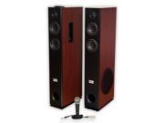 Acoustic Audio TSi500 Bluetooth Powered Floorstanding Tower Multimedia Speakers with Mic TSi500M1