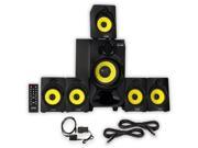 Theater Solutions TS518 Bluetooth Home 5.1 Speaker System FM Tuner Optical Input 2 Ext. Cables