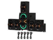 Acoustic Audio AA5210 Home Theater 5.1 Speaker System with Bluetooth LED Lights FM and 5 Extension Cables
