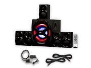 Acoustic Audio AA6101 Home Theater 5.1 Speaker System with Bluetooth FM Optical Input and 2 Extension Cables