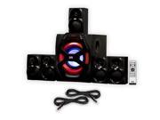 Acoustic Audio AA6101 Home Theater 5.1 Speaker System with Bluetooth FM Tuner and 2 Extension Cables