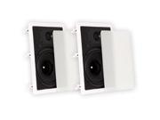 Theater Solutions TS80W In Wall 8 Speakers Surround Sound Home Theater Pair