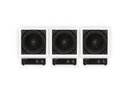 Theater Solutions TS1000 Passive 10 Home Theater In Wall 3 Subwoofers and 3 Amps Set