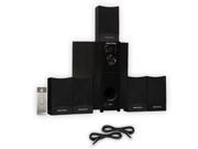 Theater Solutions TS511 Home Theater 5.1 Powered Speaker System with 2 Extension Cables