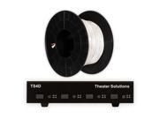 Theater Solutions TS4D Dual Input 4 Zone Speaker Selector Box and 100 of C100 16 2 Wire