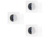 Blue Octave LS52 In Wall or In Ceiling Speakers Home Theater 2 Way Square 3 Speaker Set