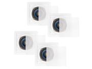 Blue Octave LS52 In Wall or In Ceiling Speakers Home Theater 2 Way Square 2 Pair Pack