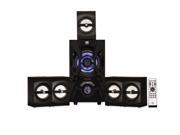 Blue Octave B53 Home Theater 5.1 Bluetooth Speaker System with FM Tuner and LED Light Display
