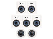 Blue Octave RH 637 In Wall and In Ceiling 6.5 Speakers Home Theater Surround Sound 7 Speaker Set
