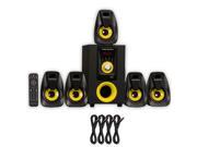 Theater Solutions TS522 Home Theater 5.1 Speaker System Powered and 4 Extension Cables