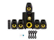 Theater Solutions TS522 Home 5.1 Speaker System with USB Bluetooth and 4 Extension Cables