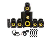 Theater Solutions TS522 Home 5.1 Speaker System with Bluetooth Optical Input and 4 Ext. Cables