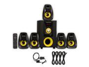 Theater Solutions TS522 Home Theater 5.1 Speaker System with Optical Input and 4 Extension Cables