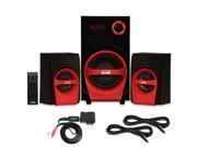 Theater Solutions TS215 Home 2.1 Speaker System with Bluetooth FM USB Multimedia and 2 Extension Cables