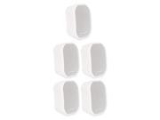 Theater Solutions TS38W Mountable Indoor or Outdoor Speakers White Bookshelf 5 Piece Pack TS38W 5S