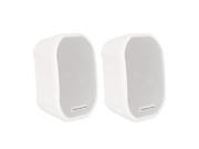 Theater Solutions TS38W Mountable Indoor or Outdoor Speakers White Bookshelf Pair