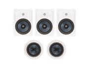 Blue Octave BH 825 In Wall and In Ceiling 8 Speakers Home Theater Surround Sound 5 Speaker Set